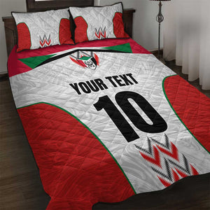 Custom Sudan Football Quilt Bed Set Wings of Victory - Go Falcons of Jediane