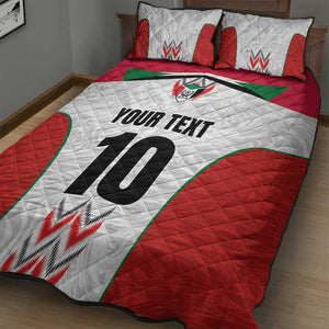 Custom Sudan Football Quilt Bed Set Wings of Victory - Go Falcons of Jediane