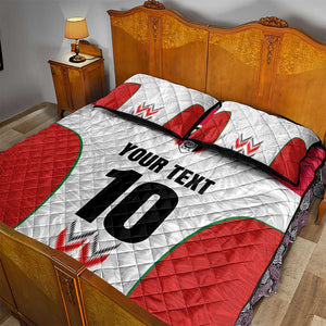 Custom Sudan Football Quilt Bed Set Wings of Victory - Go Falcons of Jediane