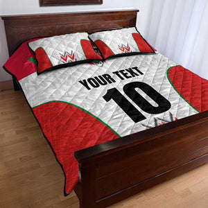 Custom Sudan Football Quilt Bed Set Wings of Victory - Go Falcons of Jediane