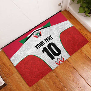 Custom Sudan Football Rubber Doormat Wings of Victory - Go Falcons of Jediane