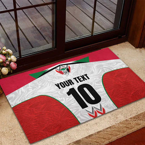 Custom Sudan Football Rubber Doormat Wings of Victory - Go Falcons of Jediane