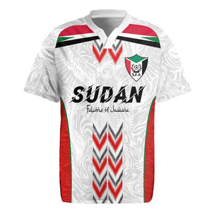 Custom Sudan Football Rugby Jersey Wings of Victory - Go Falcons of Jediane