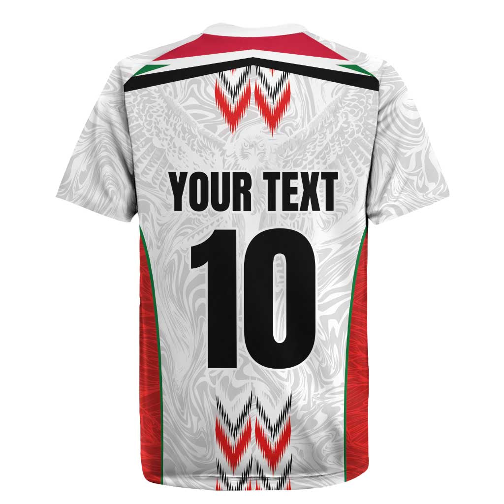 Custom Sudan Football Rugby Jersey Wings of Victory - Go Falcons of Jediane