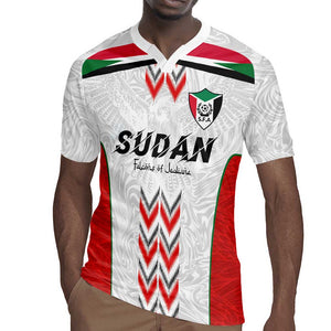 Custom Sudan Football Rugby Jersey Wings of Victory - Go Falcons of Jediane