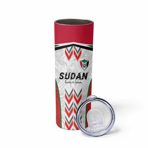 Custom Sudan Football Skinny Tumbler Wings of Victory - Go Falcons of Jediane