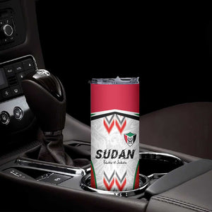 Custom Sudan Football Skinny Tumbler Wings of Victory - Go Falcons of Jediane