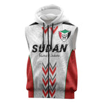 Custom Sudan Football Sleeveless Zip Hoodie Wings of Victory - Go Falcons of Jediane - African Pride