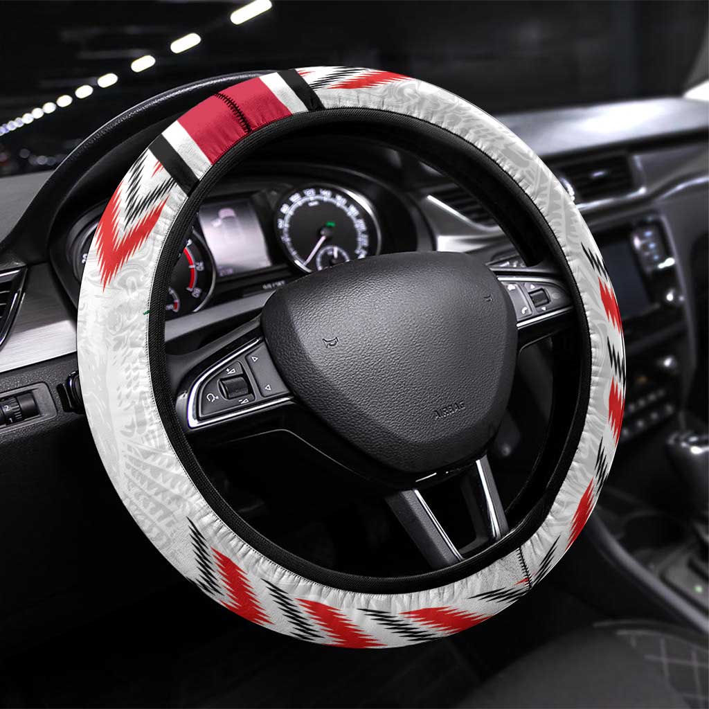 Sudan Football Steering Wheel Cover Wings of Victory - Go Falcons of Jediane