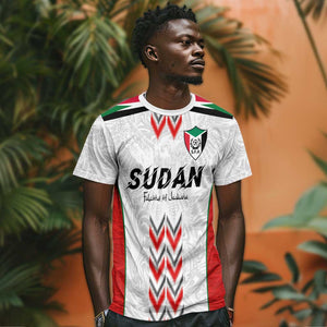 Custom Sudan Football T shirt Wings of Victory - Go Falcons of Jediane