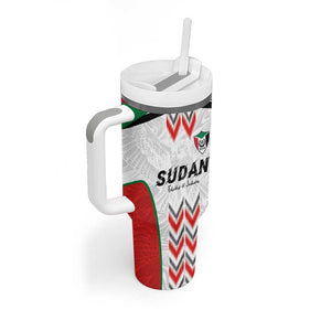 Custom Sudan Football Tumbler With Handle Wings of Victory - Go Falcons of Jediane