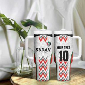 Custom Sudan Football Tumbler With Handle Wings of Victory - Go Falcons of Jediane