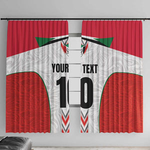 Custom Sudan Football Window Curtain Wings of Victory - Go Falcons of Jediane