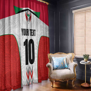 Custom Sudan Football Window Curtain Wings of Victory - Go Falcons of Jediane