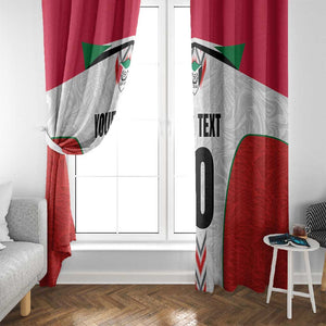 Custom Sudan Football Window Curtain Wings of Victory - Go Falcons of Jediane