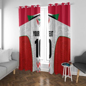 Custom Sudan Football Window Curtain Wings of Victory - Go Falcons of Jediane