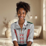 Custom Sudan Football Women Casual Shirt Wings of Victory - Go Falcons of Jediane LT03