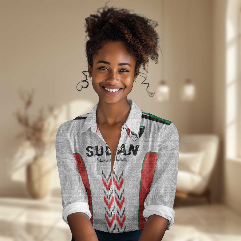 Custom Sudan Football Women Casual Shirt Wings of Victory - Go Falcons of Jediane LT03