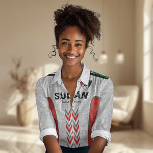 Custom Sudan Football Women Casual Shirt Wings of Victory - Go Falcons of Jediane