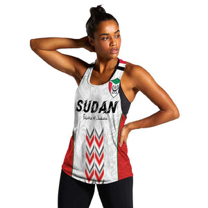 Custom Sudan Football Women Racerback Tank Wings of Victory - Go Falcons of Jediane