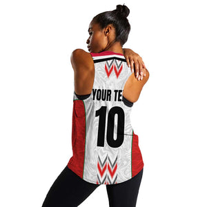 Custom Sudan Football Women Racerback Tank Wings of Victory - Go Falcons of Jediane