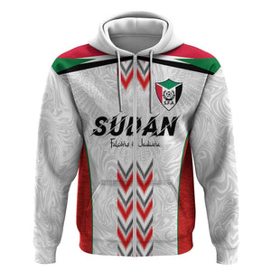 Custom Sudan Football Zip Hoodie Wings of Victory - Go Falcons of Jediane