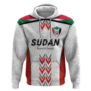 Custom Sudan Football Zip Hoodie Wings of Victory - Go Falcons of Jediane