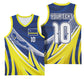 Curacao National Football Custom Basketball Jersey Abstract Sharp Wave Pattern Sporty Style with Map