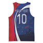 Haiti Football Custom Basketball Jersey Abstract Graphic Style Patriotic