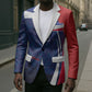 Haiti Football Custom Blazer Abstract Graphic Style Patriotic