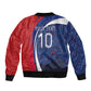 Haiti Football Custom Bomber Jacket Abstract Graphic Style Patriotic