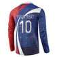 Haiti Football Custom Button Sweatshirt Abstract Graphic Style Patriotic