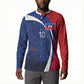 Haiti Football Custom Button Sweatshirt Abstract Graphic Style Patriotic