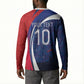Haiti Football Custom Button Sweatshirt Abstract Graphic Style Patriotic