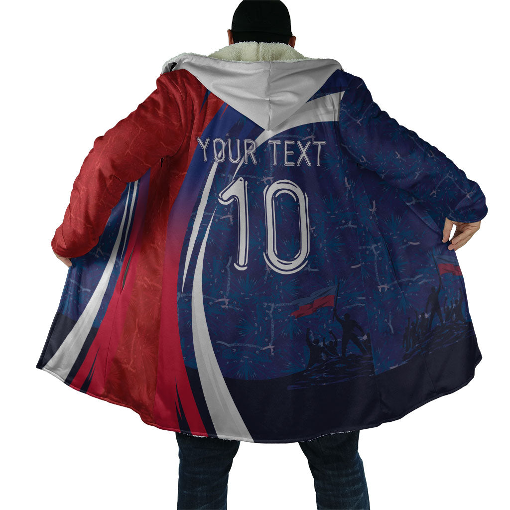 Haiti Football Custom Cloak Abstract Graphic Style Patriotic