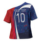 Haiti Football Custom Cross Shoulder Shirt Abstract Graphic Style Patriotic