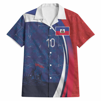 Haiti Football Custom Hawaiian Shirt Abstract Graphic Style Patriotic