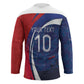 Haiti Football Custom Hockey Jersey Abstract Graphic Style Patriotic