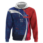 Haiti Football Custom Hoodie Abstract Graphic Style Patriotic