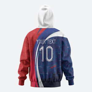 Haiti Football Custom Hoodie Abstract Graphic Style Patriotic