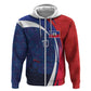Haiti Football Custom Hoodie Abstract Graphic Style Patriotic
