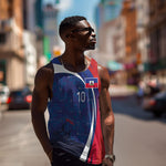 Haiti Football Custom Men Tank Top Abstract Graphic Style Patriotic