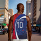 Haiti Football Custom Men Tank Top Abstract Graphic Style Patriotic