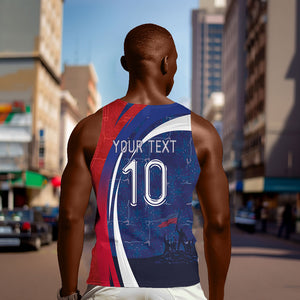 Haiti Football Custom Men Tank Top Abstract Graphic Style Patriotic