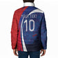 Haiti Football Custom Padded Jacket Abstract Graphic Style Patriotic