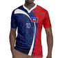 Haiti Football Custom Rugby Jersey Abstract Graphic Style Patriotic
