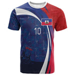 Haiti Football Custom T shirt Abstract Graphic Style Patriotic