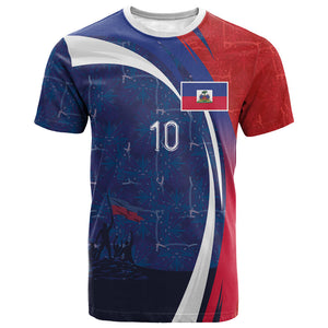 Haiti Football Custom T shirt Abstract Graphic Style Patriotic