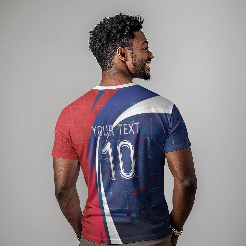 Haiti Football Custom T shirt Abstract Graphic Style Patriotic