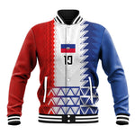 Haiti Football Custom Baseball Jacket Tribal African Abstract Graphic